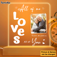 Personalized Gift For Couple All Of Me Loves All Of You Upload Photo Plaque LED Lamp Night Light 26468 thumb 1