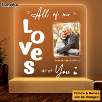 Personalized Gift For Couple All Of Me Loves All Of You Upload Photo Plaque LED Lamp Night Light 26468 thumb 1