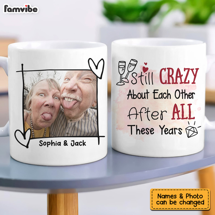 Personalized Gift For Couple Anniversary Grow Old With Me Upload Photo Mug 26469 1