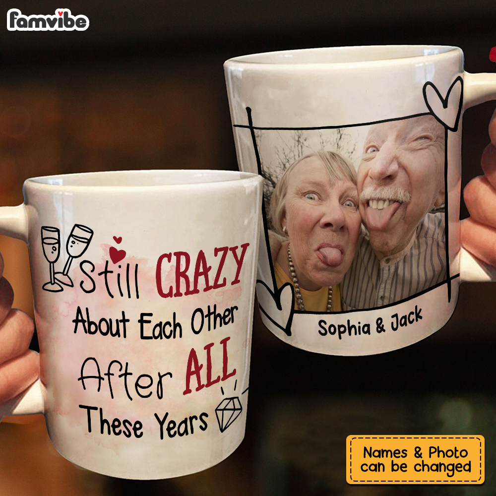 Personalized Gift For Couple Anniversary Grow Old With Me Upload Photo Mug 26469 Primary Mockup