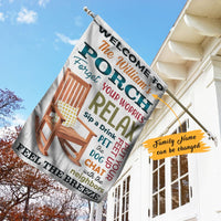 Personalized Porch Rules Gardening Garden Flag JN252 95O47 thumb 1