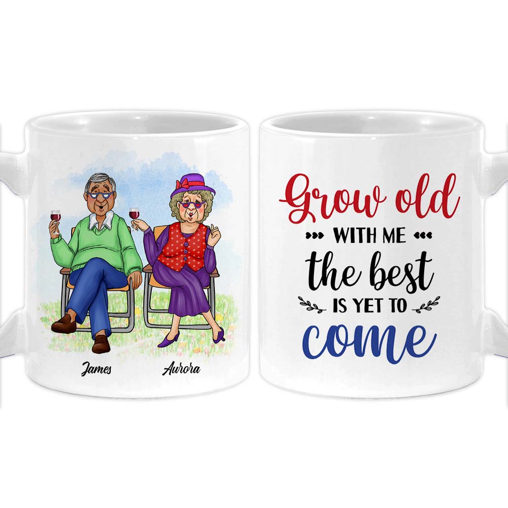 Personalized Gift For Old Couple For Wife For Husband Grow Old With Me Mug 26470 Primary Mockup