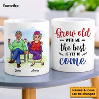 Personalized Accent Mug - I Want To Grow Old With You, Anniversary Gif