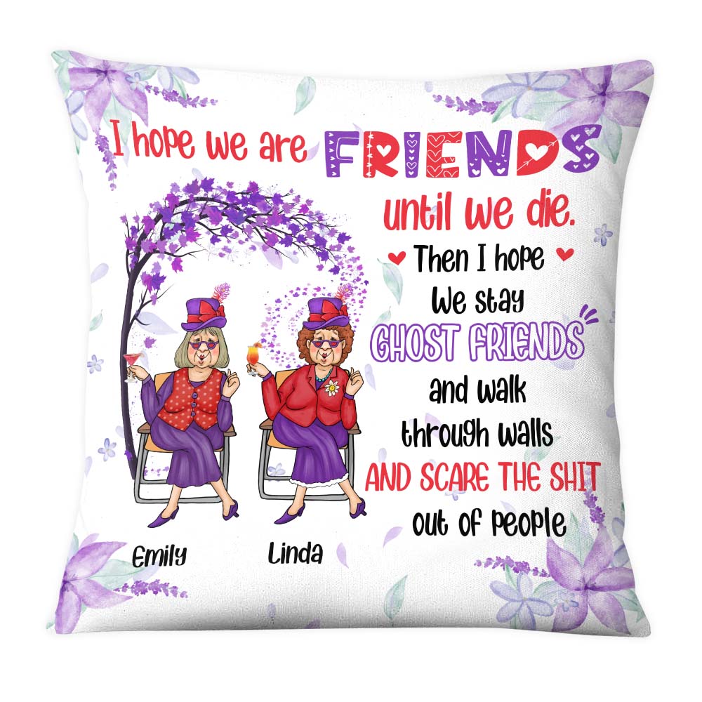 Personalized Funny Gifts For Best Friend Funny Ghost Friends Pillow -  Family Panda - Unique gifting for family bonding