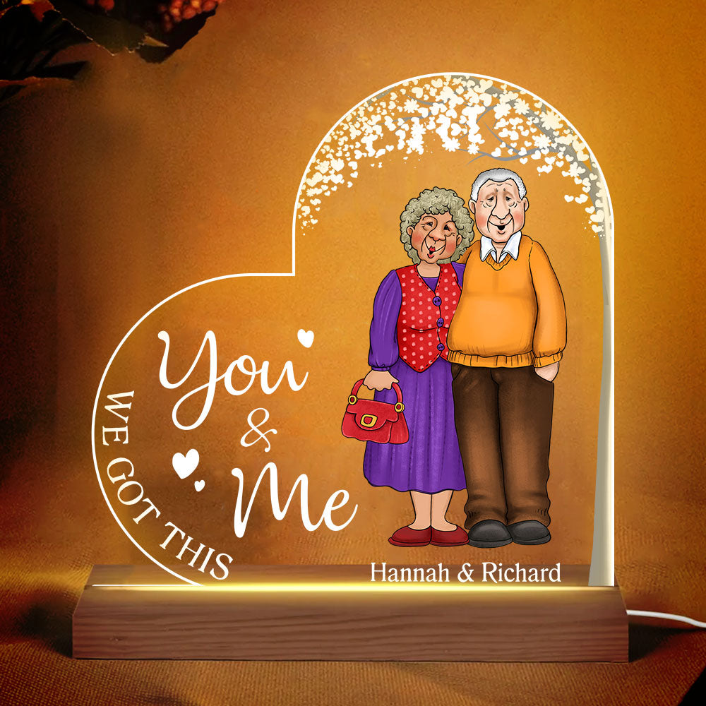 Personalized Gift For Old Couple You And Me We Got This Plaque LED Lamp Night Light 26473 Primary Mockup