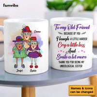 Personalized Gift for Friends Smile A Lot More Unbiological Sister Mug 26477 thumb 1