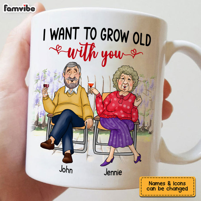 Personalized Gift For Old Couple I Want To Grow Old With You Mug 26480 1