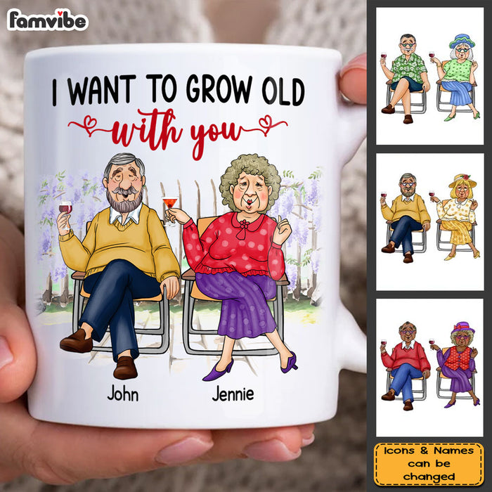 Personalized Gift For Old Couple I Want To Grow Old With You Mug 26480 1