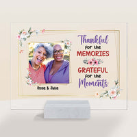 Personalized Gift For Old Friend Thankful For The Memories Upload Photo Acrylic Plaque 26481 thumb 1