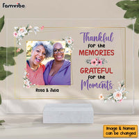 Personalized Gift For Old Friend Thankful For The Memories Upload Photo Acrylic Plaque 26481 thumb 1