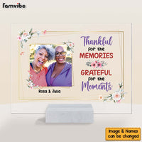 Personalized Gift For Old Friend Thankful For The Memories Upload Photo Acrylic Plaque 26481 thumb 1