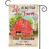 Personalized Gift For Family Life Is Better On The Farm Flag 26502 1