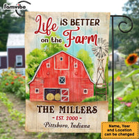 Personalized Gift For Family Life Is Better On The Farm Flag 26502 thumb 1
