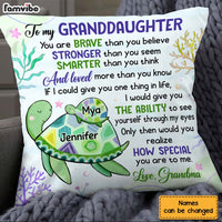 Personalized Gift for Granddaughter You Are Braver Than You Believe Pillow 26507 thumb 1
