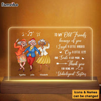 Personalized Gift For Old Friend Because Of You Plaque LED Lamp Night Light 26508 thumb 1