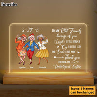 Personalized Gift For Old Friend Because Of You Plaque LED Lamp Night Light 26508 thumb 1