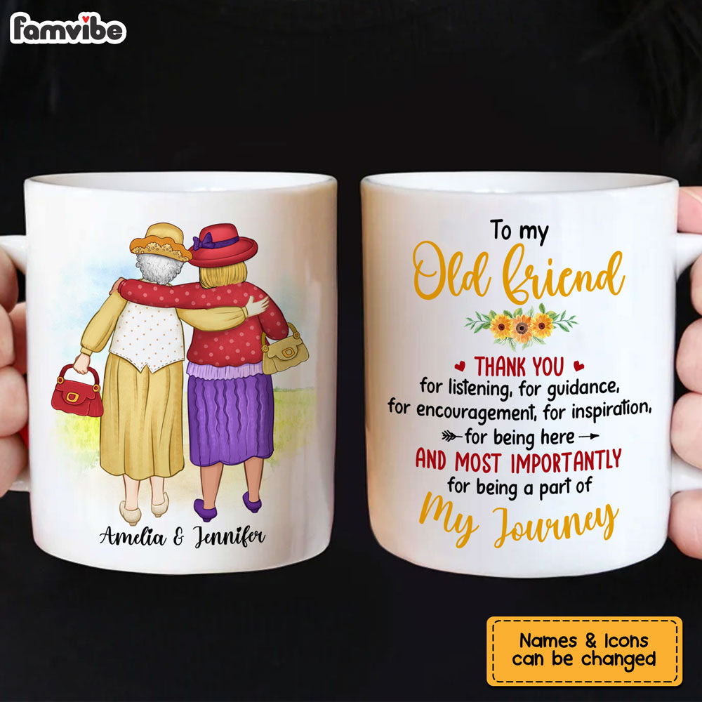 Personalized Gift For Senior Friendship Thank You For Being A Part Of My Journey Mug 26511 Primary Mockup