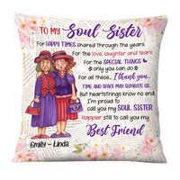 Personalized Gift For Old Friend I'm Proud To Call You My Soul Sister Pillow 26513 thumb 1