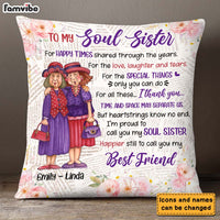Personalized Gift For Old Friend I'm Proud To Call You My Soul Sister Pillow 26513 thumb 1