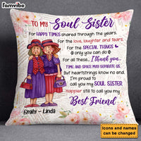 Personalized Gift For Old Friend I'm Proud To Call You My Soul Sister Pillow 26513 thumb 1