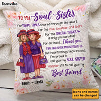 Personalized Gift For Old Friend I'm Proud To Call You My Soul Sister Pillow 26513 thumb 1