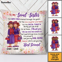 Personalized Gift For Old Friend I'm Proud To Call You My Soul Sister Pillow 26513 thumb 1