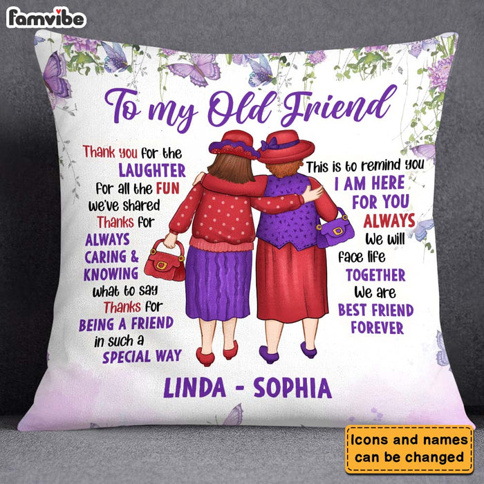 Personalized Gift For Old Friend Thanks For Being A Friend Pillow 26515 1