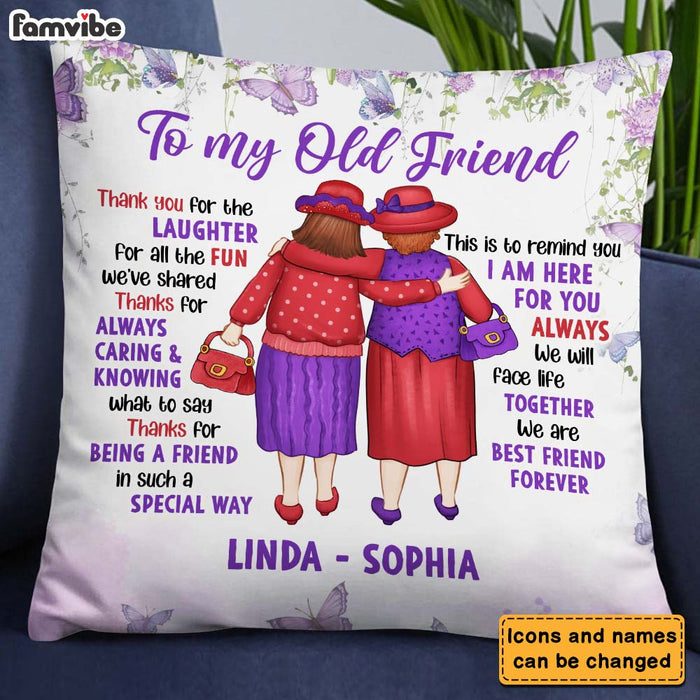 Personalized Gift For Old Friend Thanks For Being A Friend Pillow 26515 1
