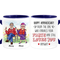 Personalized Gift For Husband Anniversary Endure The Smell Funny Mug 26521 thumb 1