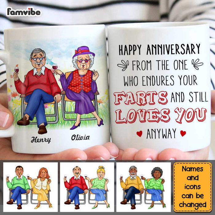 Personalized Gift For Husband Anniversary Endure The Smell Funny Mug 26521 1
