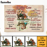 Personalized Gift for Old Couple I Wish I Could Turn Back The Clock Canvas 26524 thumb 1