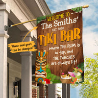 Personalized Backyard Tiki Bar Gardening Rum On Tap Flag AG73 30O58 thumb 1