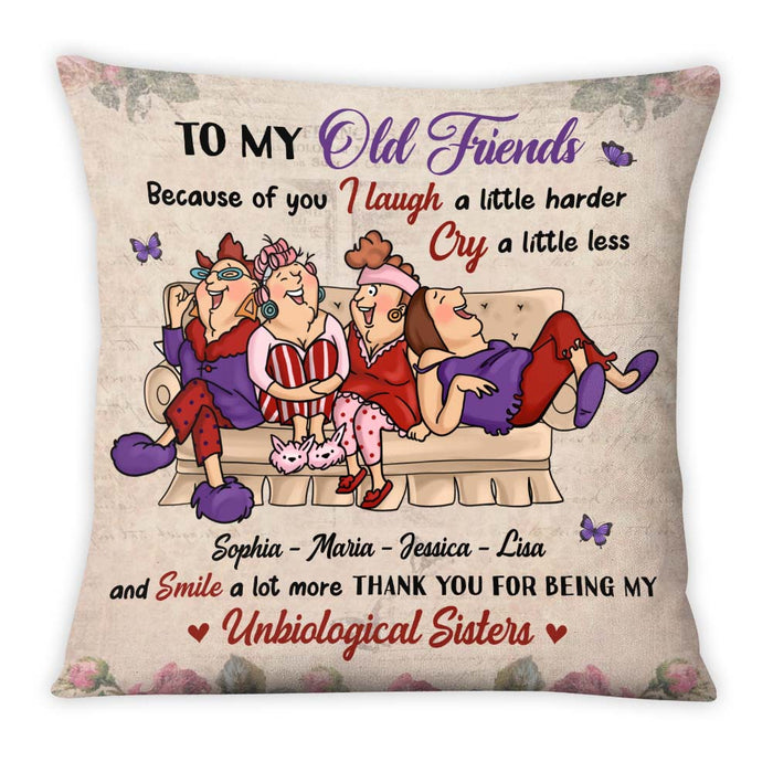 Personalized Gift For Friends Because Of You Pillow 26538 1