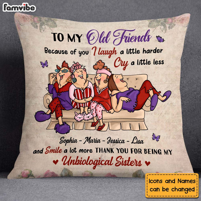 Personalized Gift For Friends Because Of You Pillow 26538 1