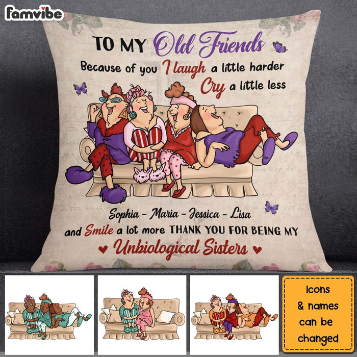 Personalized Gift For Friends Because Of You Pillow 26538 1