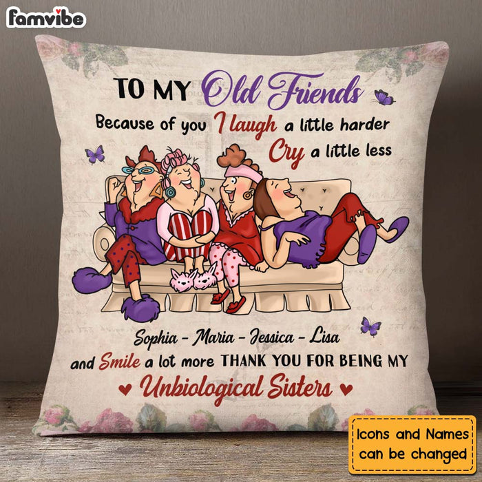Personalized Gift For Friends Because Of You Pillow 26538 1