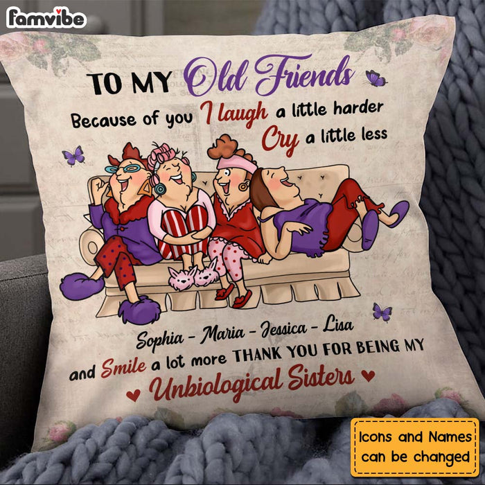 Personalized Gift For Friends Because Of You Pillow 26538 1