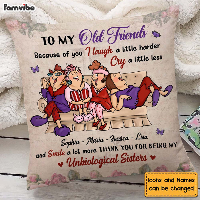 Personalized Gift For Friends Because Of You Pillow 26538 1