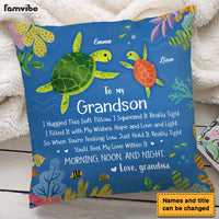 Personalized Gift For Grandson From Grandma Turtle Hug This Pillow 26541 thumb 1