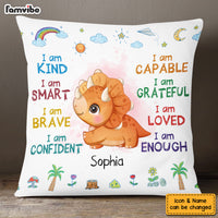 Personalized Gift For Granddaughter Grandson Dinosaur I Am Kind Pillow 26545 thumb 1