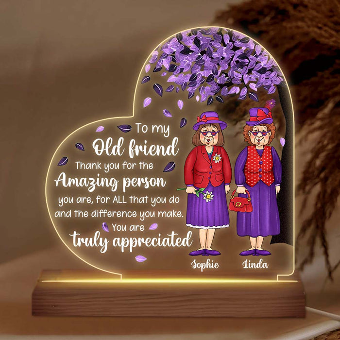 Personalized Gift For Senior Friend Thanks For Being A Part Of My Journey Plaque LED Lamp Night Light 26546 1