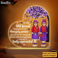Personalized Gift For Senior Friend Thanks For Being A Part Of My Journey Plaque LED Lamp Night Light 26546 thumb 1