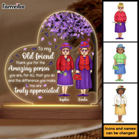 Personalized Gift For Senior Friend Thanks For Being A Part Of My Journey Plaque LED Lamp Night Light 26546 thumb 1