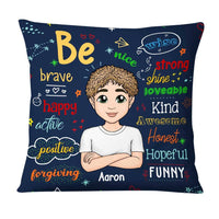 Personalized Gift For Grandson Be Positive Pillow 26548 thumb 1