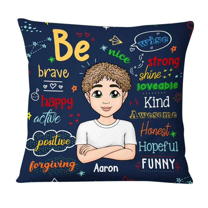 Personalized Gift For Grandson Be Positive Pillow 26548 1
