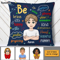 Personalized Gift For Grandson Be Positive Pillow 26548 thumb 1