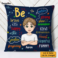 Personalized Gift For Grandson Be Positive Pillow 26548 thumb 1