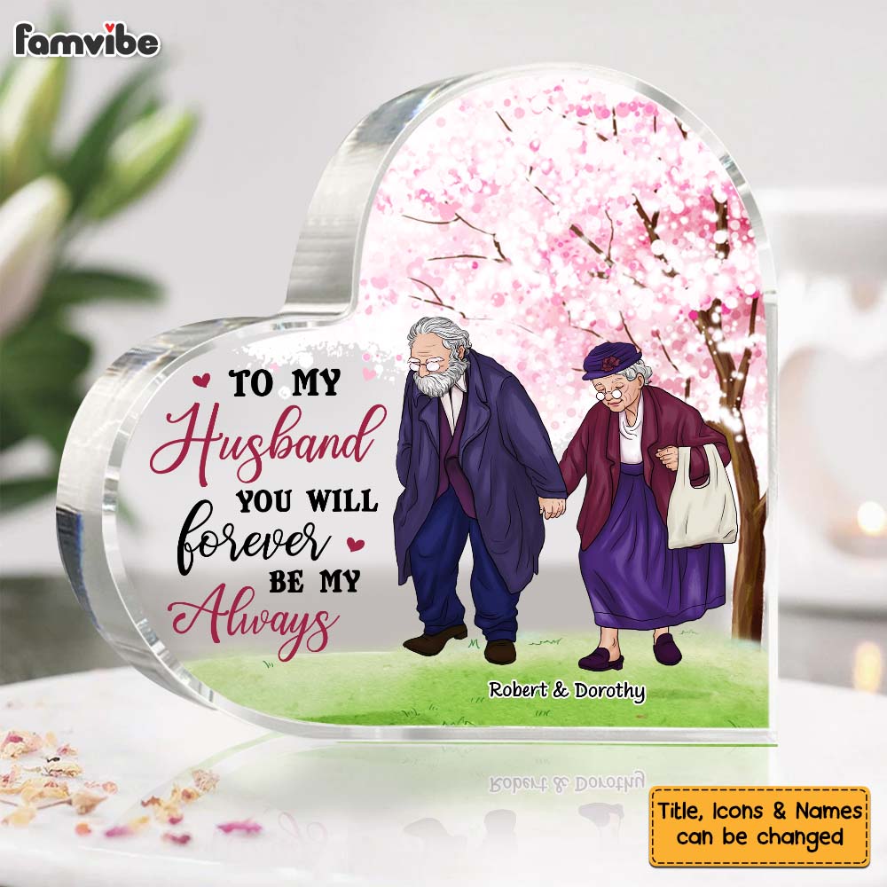 Personalized Gift For Senior Couple You Will Forever Be My Always Acrylic Plaque 26550 Primary Mockup