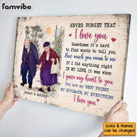 Personalized Gift for Old Couple Never Forget That I Love You Canvas 26554 thumb 1