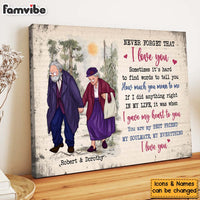 Personalized Gift for Old Couple Never Forget That I Love You Canvas 26554 thumb 1
